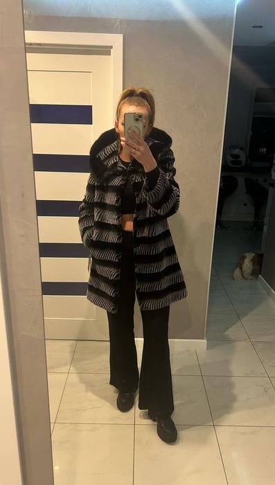 Futro  naturalne szynszyl krolik rex plus norka rozm S M do L