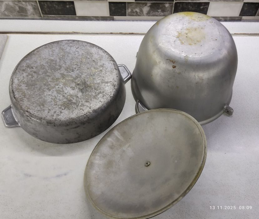 Набор посуды 3 предмета алюминиевая казан котелок сковорода алюминий