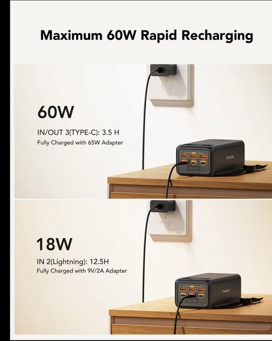 Павер банк Veger Tank Boost 56000mAh вихід PD130W вхід 5-20V/3.25A (M