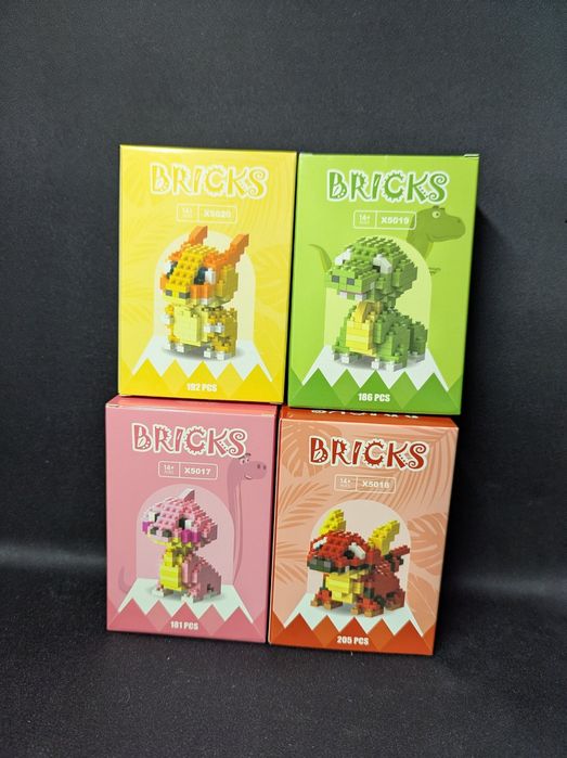 Фігурки Bricks у вигляді донозаврів