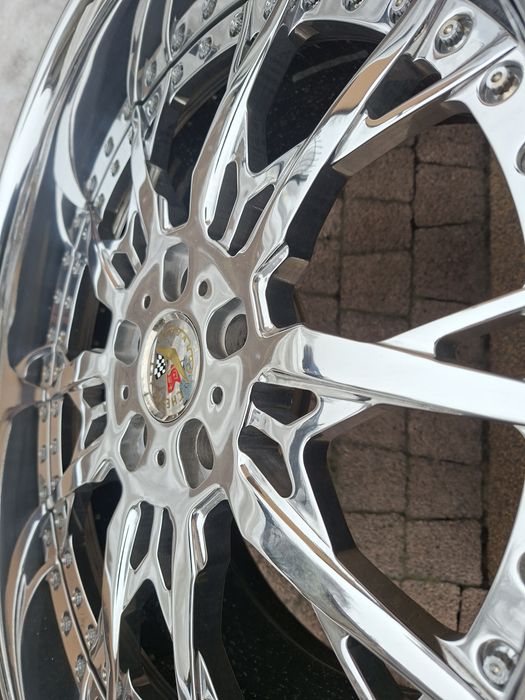 Felgi Custom, 3-częściowe, 19/20, 5x120, chromowane, Corvette Bmw M3 M4 M5 M6  Zamiana Moto Auto Cross Quad
