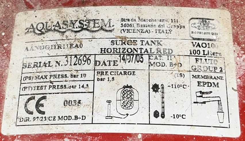 Zbiornik do hydroforu 100L