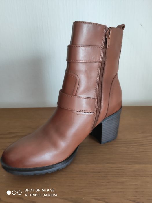 Skórzane botki roz 6(39)