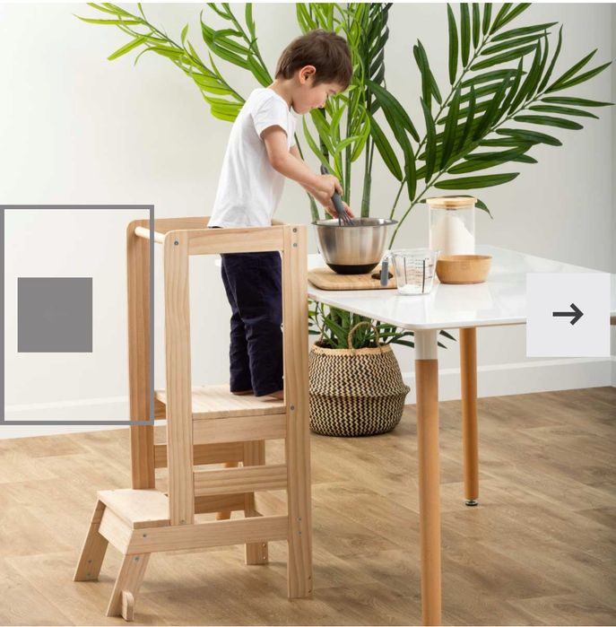 Banco montessori em madeira