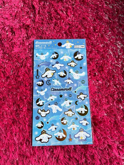 Cinnamoroll Sanrio Hello Kitty kosmos gwiazdy naklejki