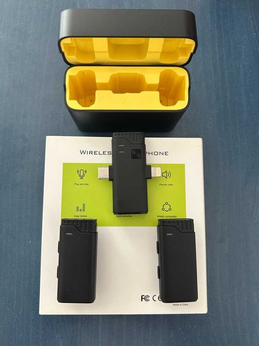 Бездротовий мікрофон петличний. 2 в 1 для Android, iPhone