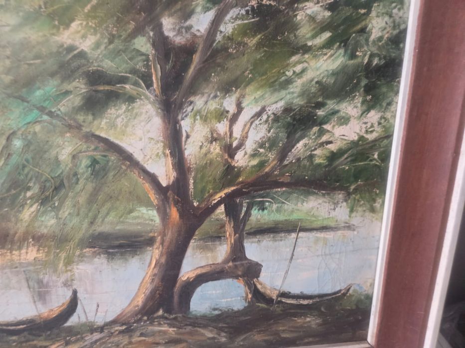 Tela a oleo do pintor Ribatejo Rui Santos