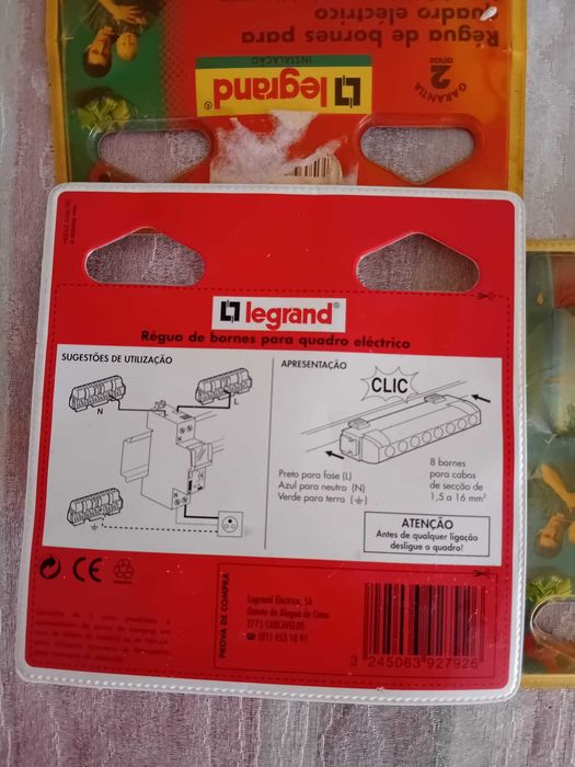 Régua de bornes para quadro eléctrico