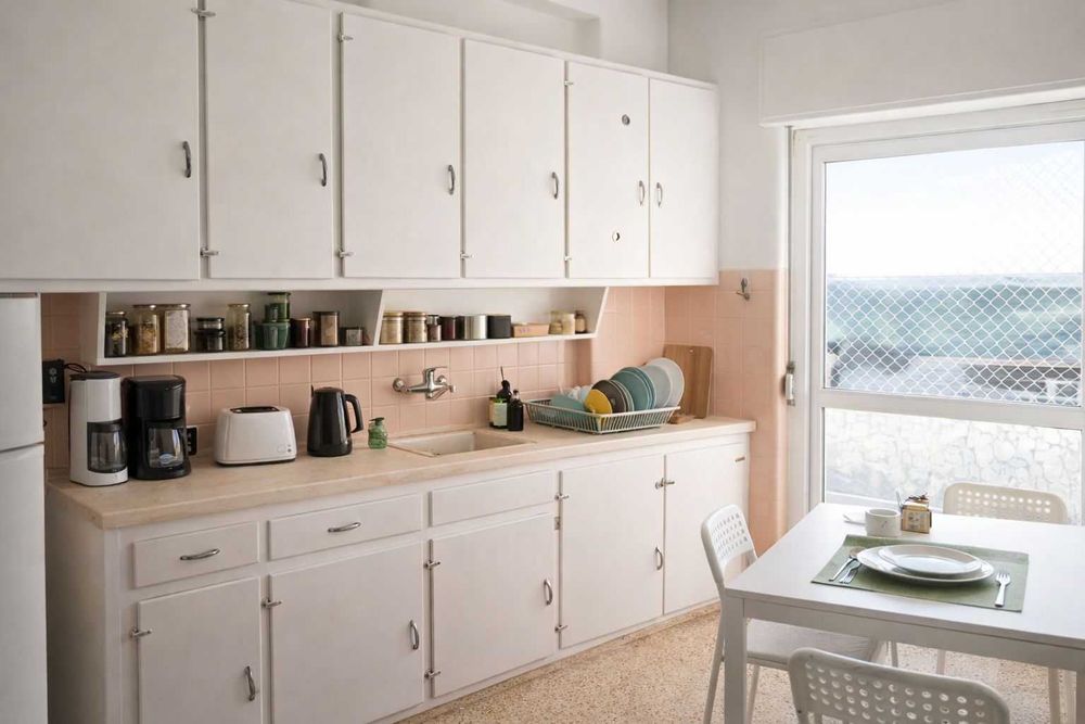 Quarto com vista para ponte 25 de abril, zona tranquila e segura.