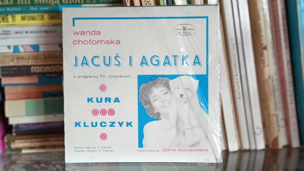 Jacuś i Agatka Dobranoc - Wanda Chotomska 7" bajka muzyczna BDB