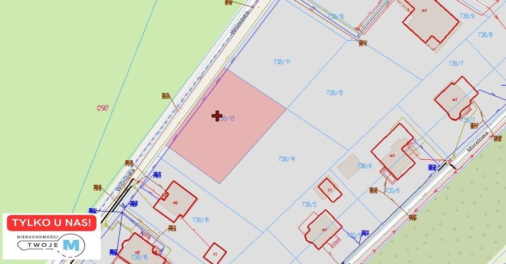 Działka budowlana z mediami Wiśniowa, Kostomłoty I