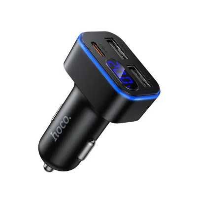 Ładowarka samochodowa z wyświetlaczem LCD 2x USB + USB C PD 42W Z63A