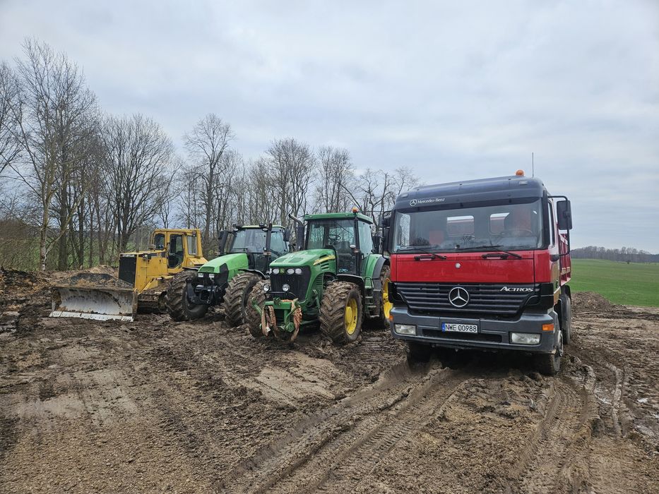 Ziemia piach żwir pospółka kamienie koparka wynajem koparko ładowarka