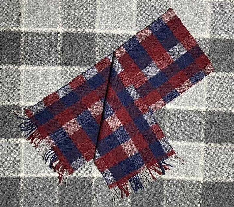 Мужской шарф в клетку оригинал разноцветный