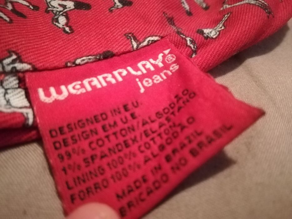 Mala em ganga da marca wearplay jeans.