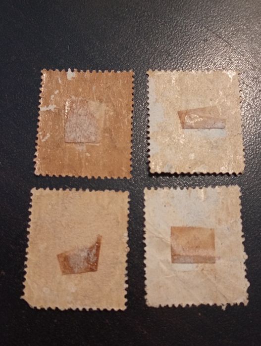4 selos 5, 20, 30 e 50 Pfennig  1914 Rei Luis III Baviera - Alemanha