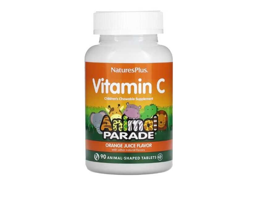 NaturesPlus, Source of Life, Animal Parade, витамин C, 90шт, Iherb