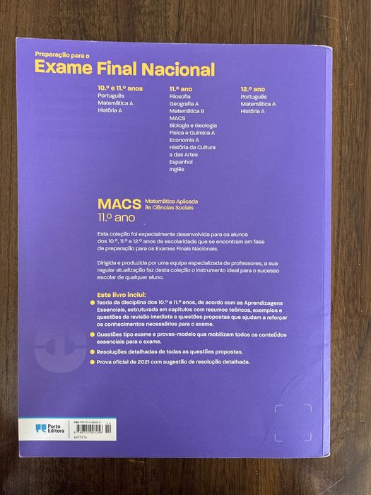 Livro Preparaçao para Exame MACS 11°ano