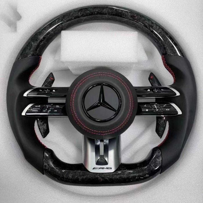Руль карбоновый Mercedes Мерседес AMG G W463 W464 GLS V167 W167 GLE X167 GLC X254 S W222 W223 E W212 W213 W214 C W205 W206 CLS C257 EQS V297 EQE кермо