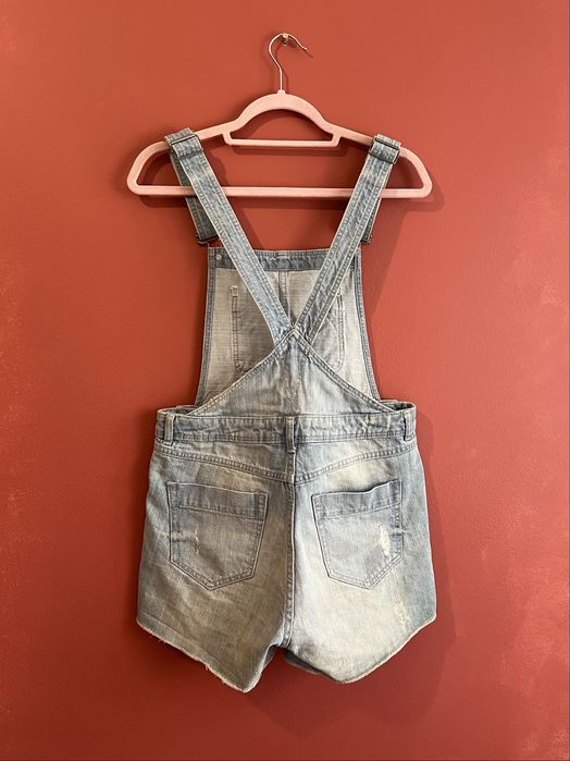 ogrodniczki krótkie spodenki jeansowe bawełna H&M Coachella 36