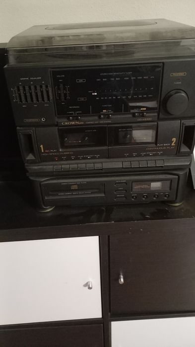 Aparelhagem som giradiscos cassets radio cd