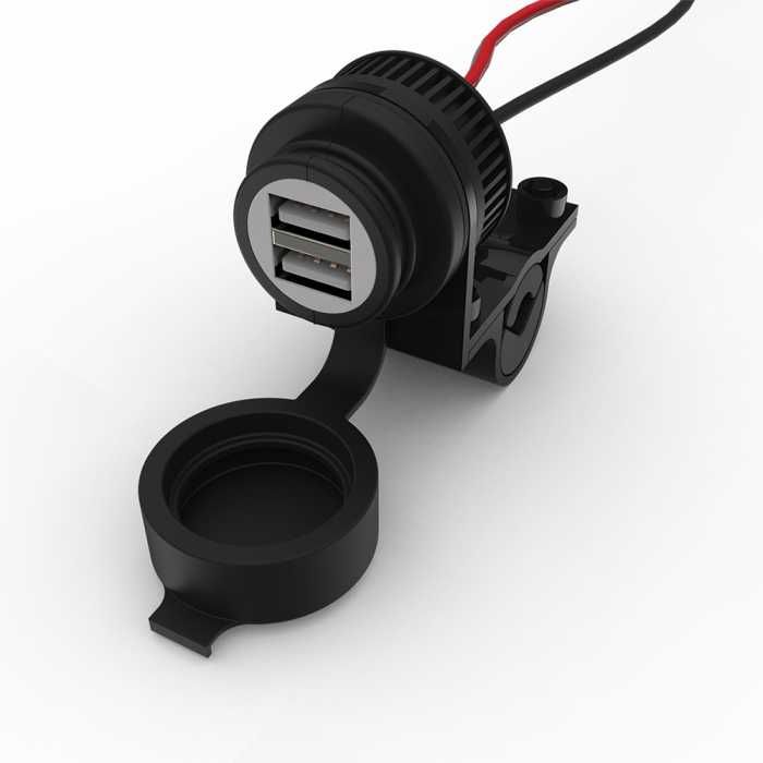 USB зарядка для мотоцикла Oxford EL102 2xUSB водозахист 12V 5V 2A