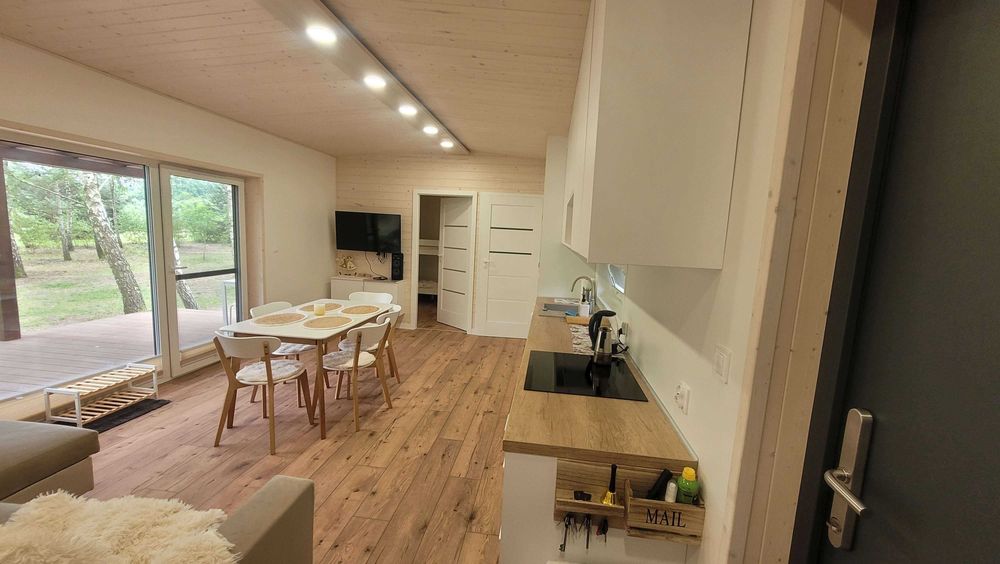 Domek Sauna Jacuzzi Mini-Golf Tyrolka Hamak Wkra linia brzegowa, plaża