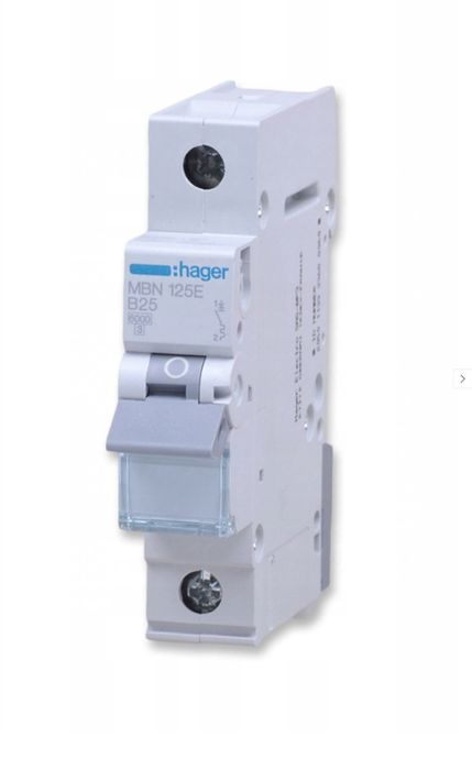 Wyłącznik nadprądowy "HAGER" B 25A/1P MBN125E.