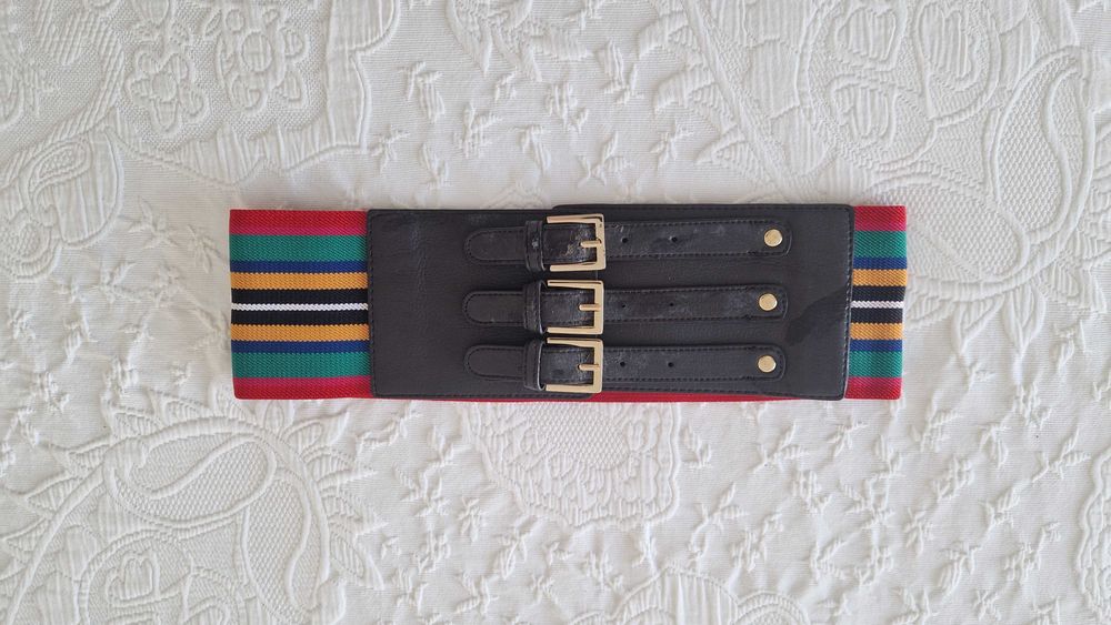 Cinto elástico multicolorido 75cm