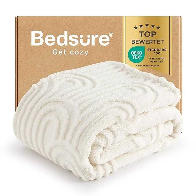 BEDSURE Przytulny puszysty koc miękki ciepły 150 x 200 cm