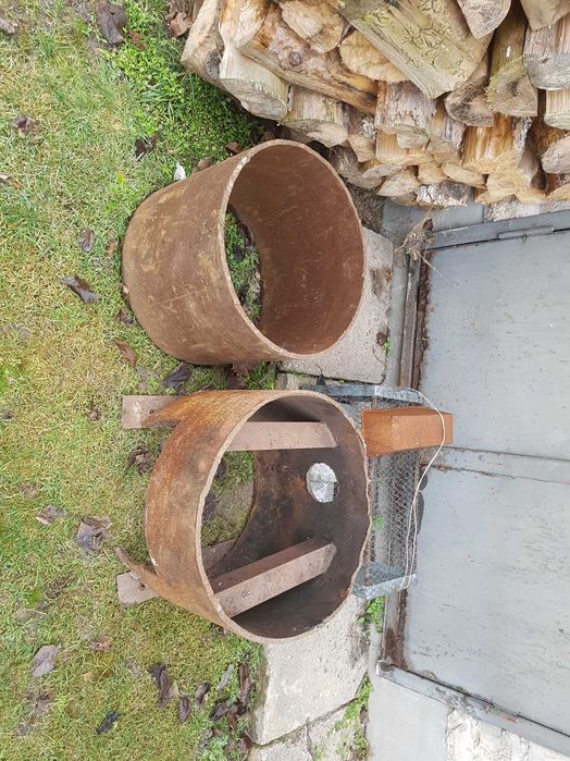 Rura na piec, metalowy krąg