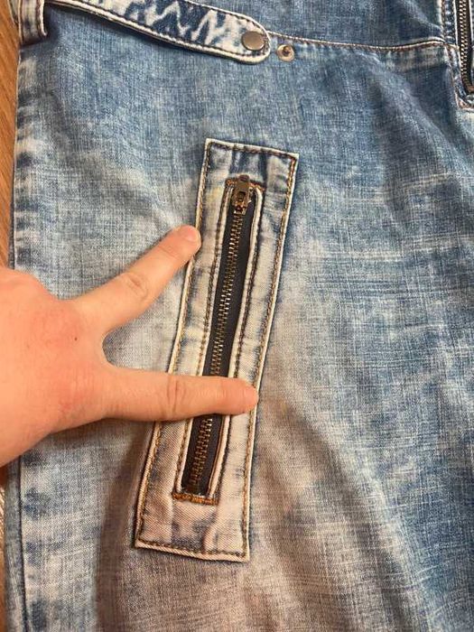 Kombinezon ogrodniczki jeans marmurek acid wash big star 40 42