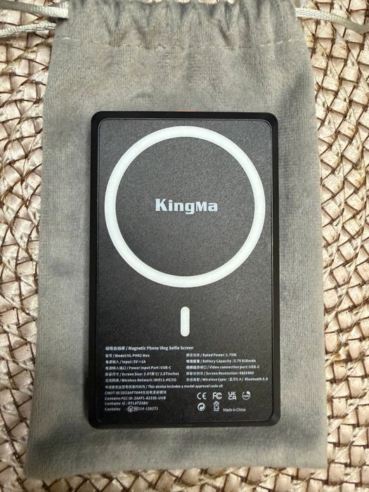 Ekran podglądowy KingMa 4K 30FPS do vlogów i nagrań Tik Tok