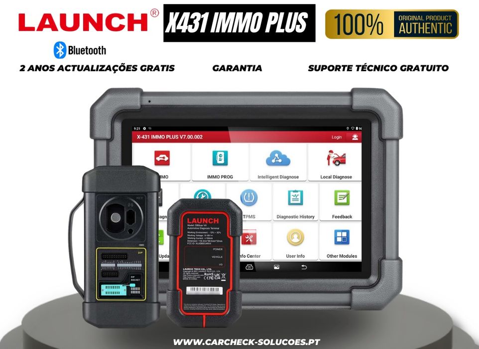 Launch X431 IMMO PLUS Programação Chaves e Caixas Automáticas 
" Máqui