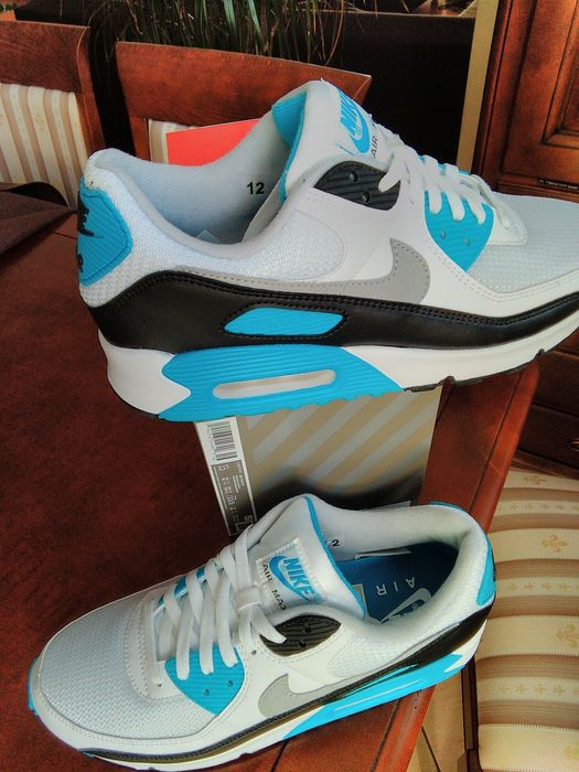 (Eur 46- 30 cm) NOWE Nike Air Max 90 Laser Blue (2020) CJ6779,-100