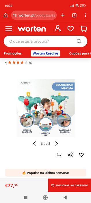 Saltitão Bebé - como novo