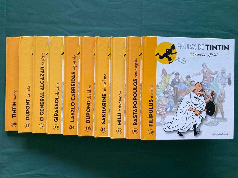 A Coleção Oficial - Figuras de Tintin - 66 livros (incompleta)