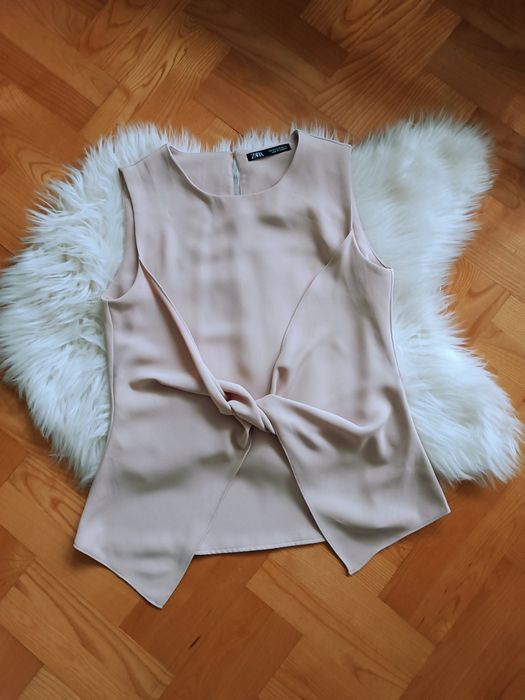 Elegancka bluzka Zara beżowa 34XS 36S