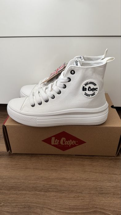 Lee Cooper trampki damskie za kostkę białe roz. 38