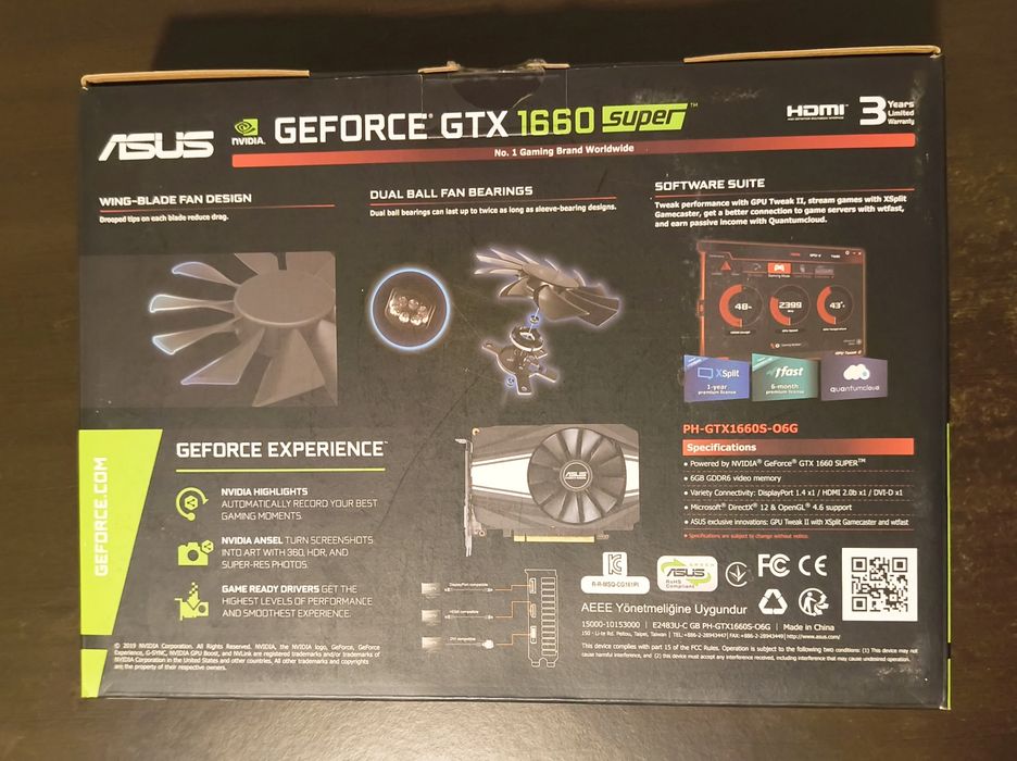 Placa Gráfica Asus GTX 1660 Super OC 6GB