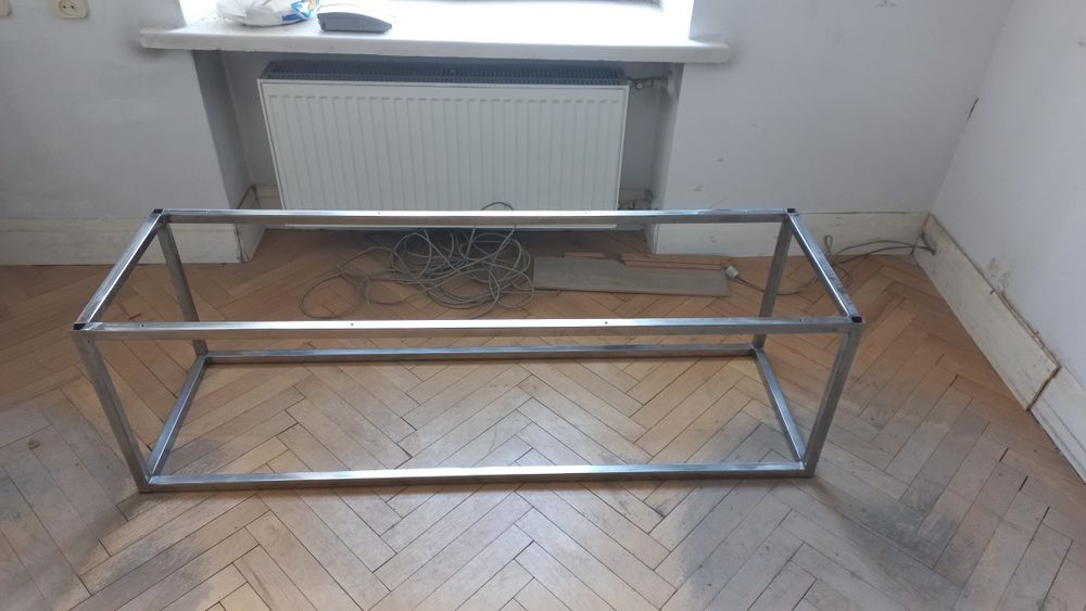 Stelaż stolika stalowy nierdzewny - loft, industrial