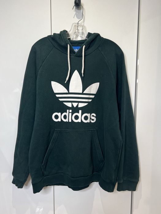 Sweatshirt com hoodie Adidas, verde escuro tam.L