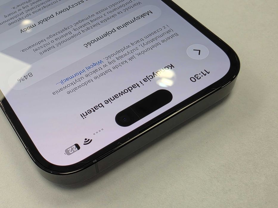 iPhone 14 PRO MAX 256GB Dual SIM (SIM + eSIM)/ Space Black/ BAT 84%/ Grade A-/ + ładowarka/ GW 12 MSC