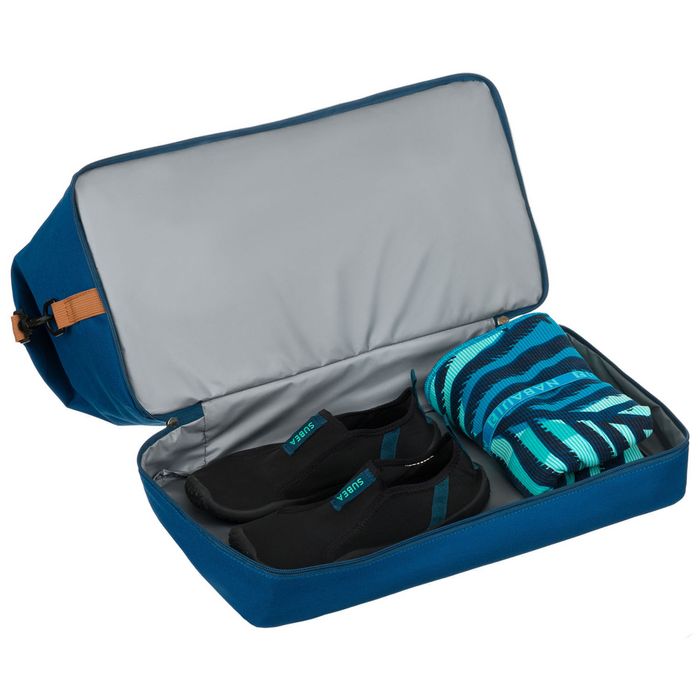 wodoodporna torba podróżna z poliestru w granatowym kolorze - peterson