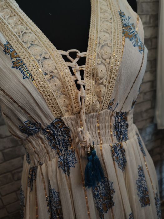 Sukienka Boho haft indie S M L Xl cudo