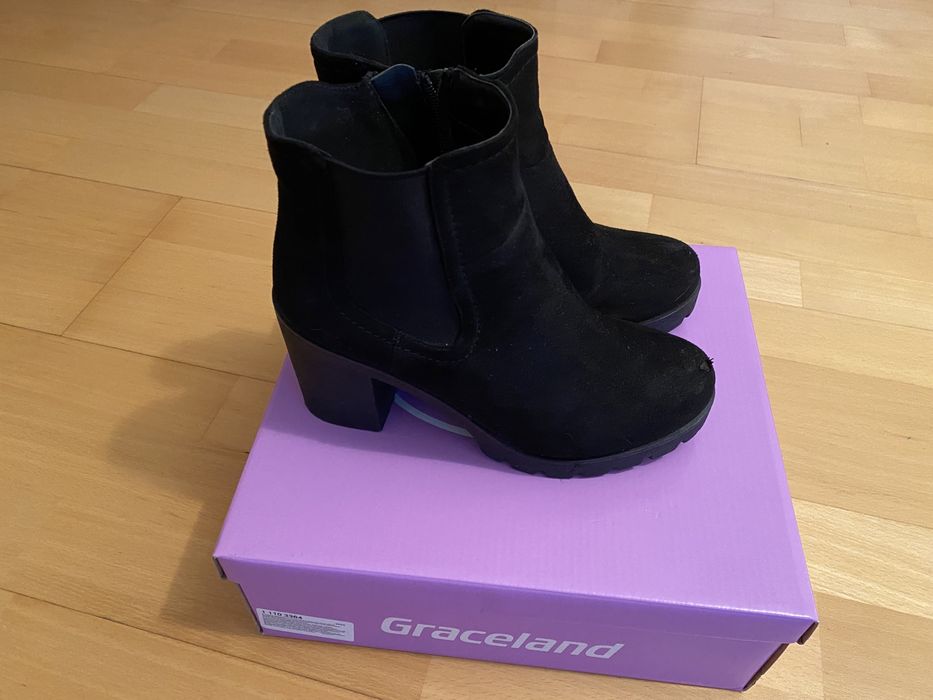 Botki Graceland  na masywnym obcasie rozm. 38