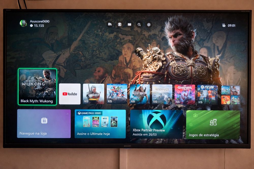 Xbox Series S + 73 Jogos (Baldur’s Gate 3, FC 26, Wukong) + Comando