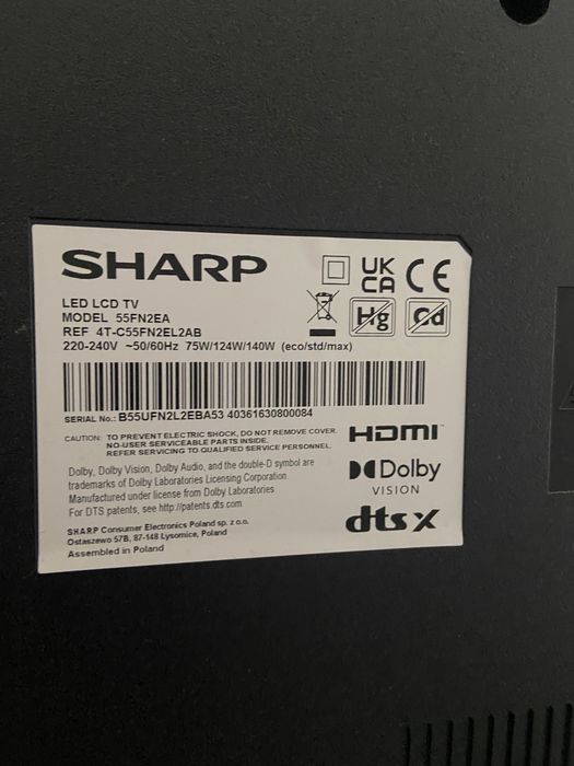 TV-SHARP 55 cali