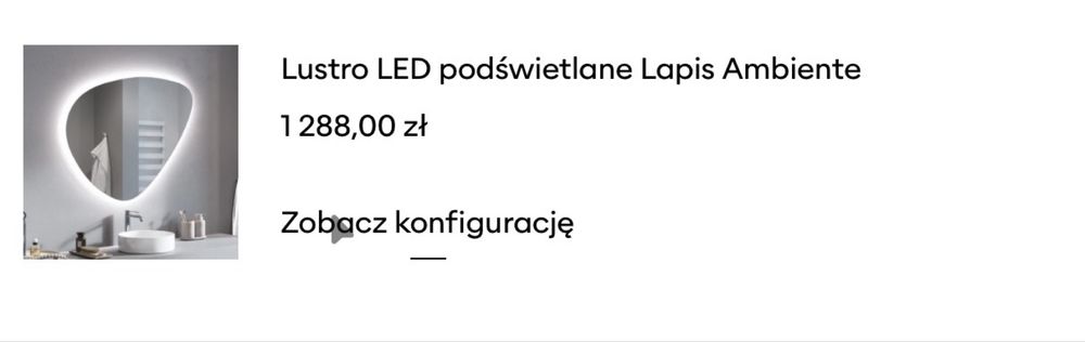 Nowe lustro LED podświetlane RUKE Lapis Ambiente 80x66 cm (nieodpakowane!)