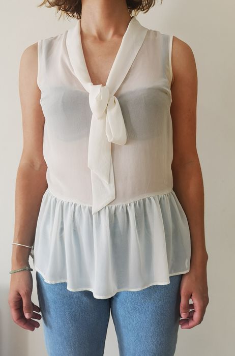 Blusa Zara cor pérola